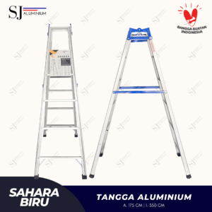 Tangga Lipat Aluminium Ukuran 1,75 Meter Tipe Sahara - Biru
